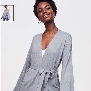 Loft Grey Cardigan with cloth belt